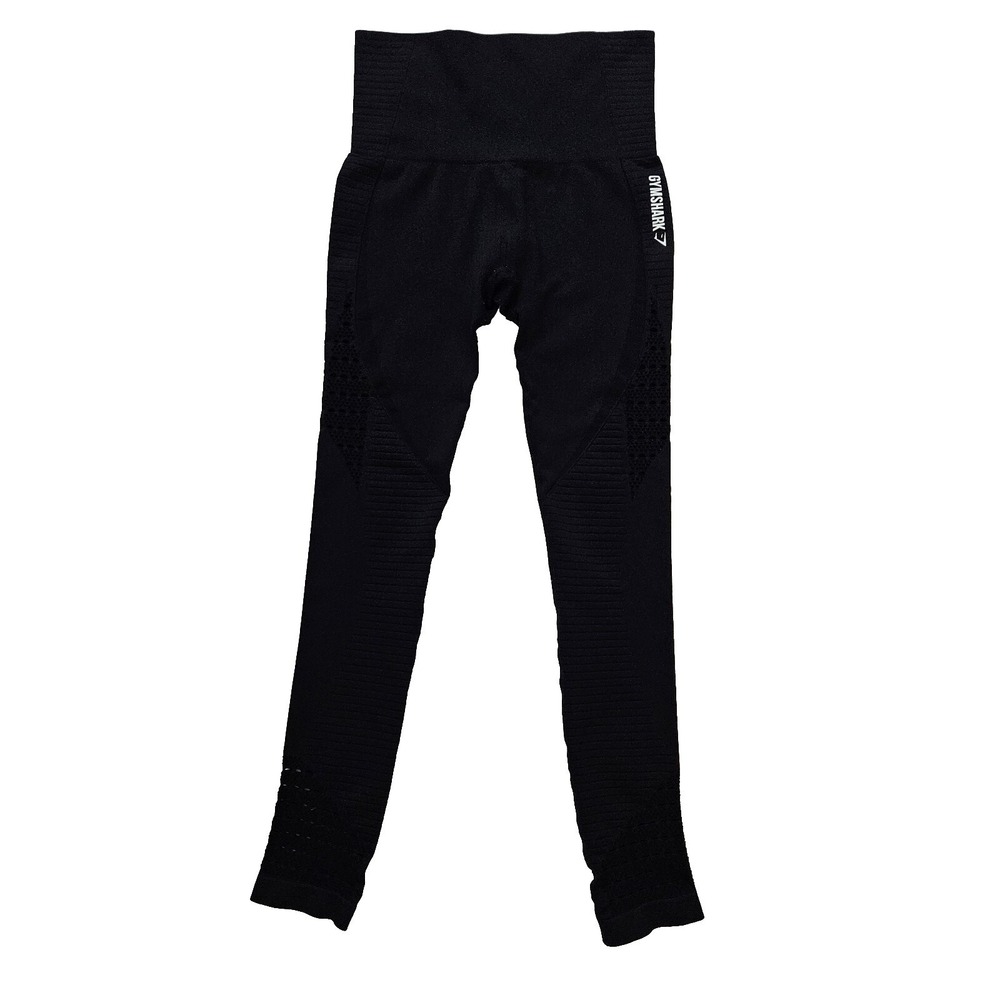 Gymshark Womens Small Black Energy+ Seamless‎ High Waisted Leggings Activewear